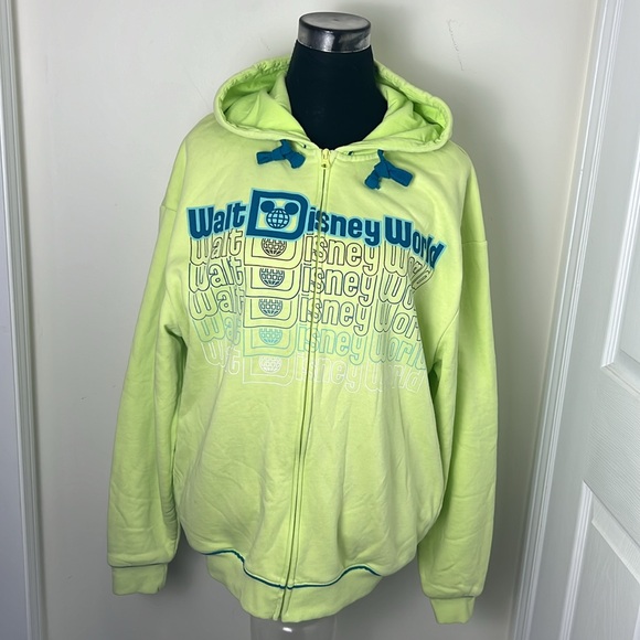 Walt Disney World Neon Zipped Up Hoodie Size Medium - Picture 11 of 15